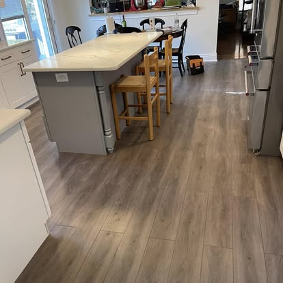 White cabinets with a Calacatta-look island — photo 4 of 19, by GT Stone and Cabinets Installation in South Amboy, NJ