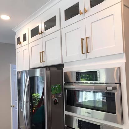 White kitchen, brass fixtures, arabesque backsplash — photo 6 of 19, by GT Stone and Cabinets Installation in South Amboy, NJ